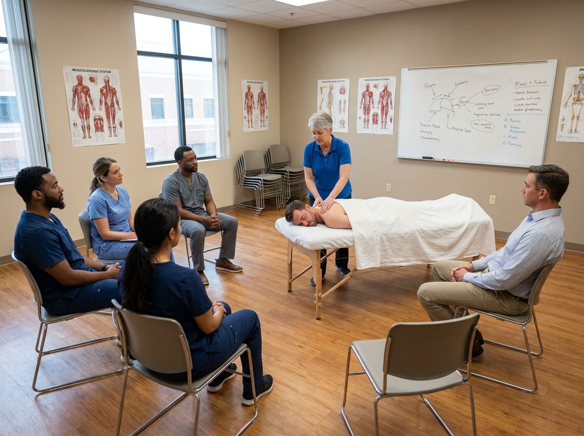 Formation au toucher relationnel pour soignants avec démonstration pratique par une instructrice