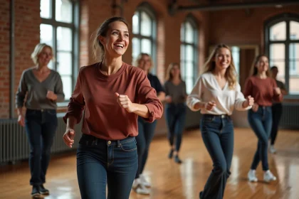 Groupe de danseurs en afterwork à Lille souriant