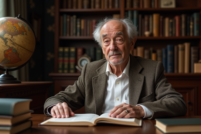 homme-senior-lecture-philosophie Homme senior en tweed lisant un livre de philosophie