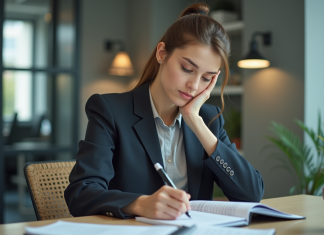 Gestion du temps : maîtrisez les 3 principes essentiels pour optimiser votre productivité ! Jeune femme en bureau organisant ses tâches