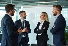 Leadership : Découvrez les 4 principaux styles de management Quatre managers en réunion dans un bureau moderne