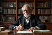 Mécanique quantique : le père de cette théorie révolutionnaire Homme âgé concentré dans son bureau ancien